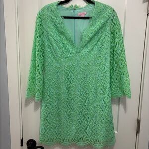 Lilly Pulitzer Mint Green Dress with Lace Detail